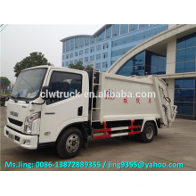 4x2 Drive Wheel YUEJIN 5000L new refuse compactor trucks,refuse garbage compactor sale in Peru